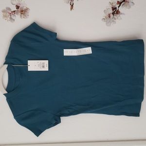 🔴Teal ribbed crew neck tee